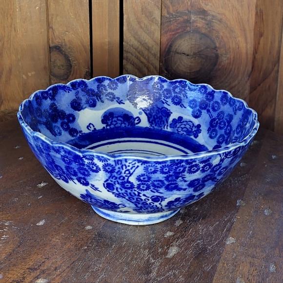 Other - Blue Floral Ceramic Bowl